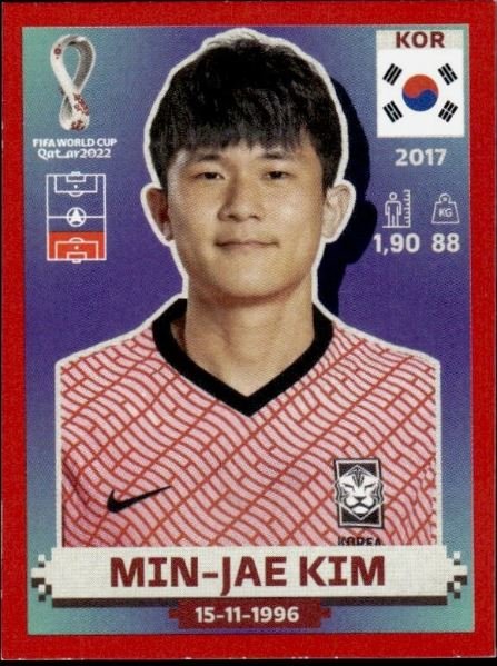 2022 Panini Road to FIFA World Cup Stickers Min-jae Kim #289